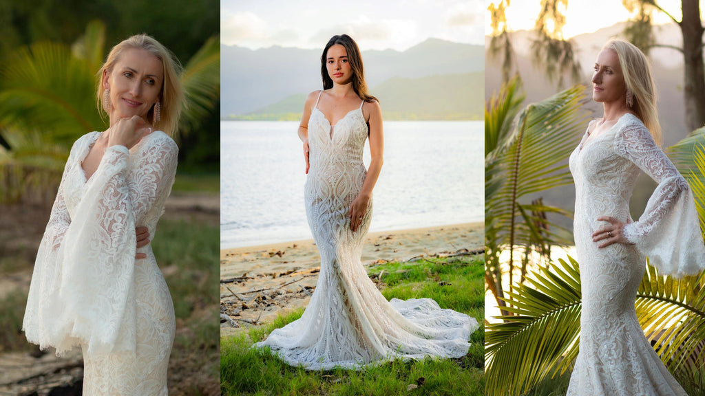 What is the difference between a line and a mermaid wedding dress?