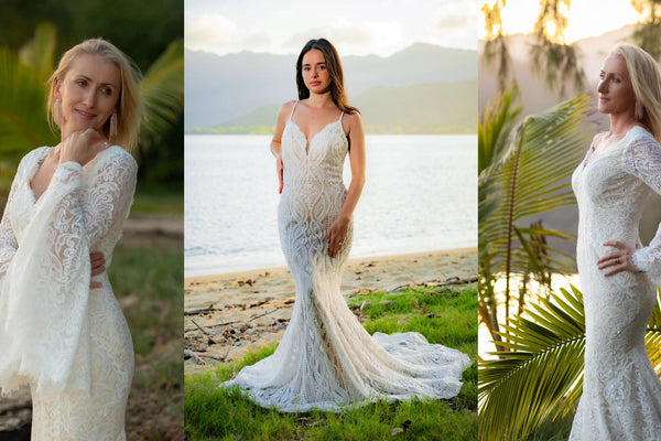 What is the difference between a line and a mermaid wedding dress?