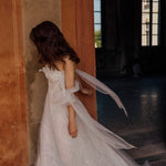 3D floral lace Ricca Sposa Arianna wedding dress with ethereal tulle bows and shimmering skirt, bespoke bridal gown