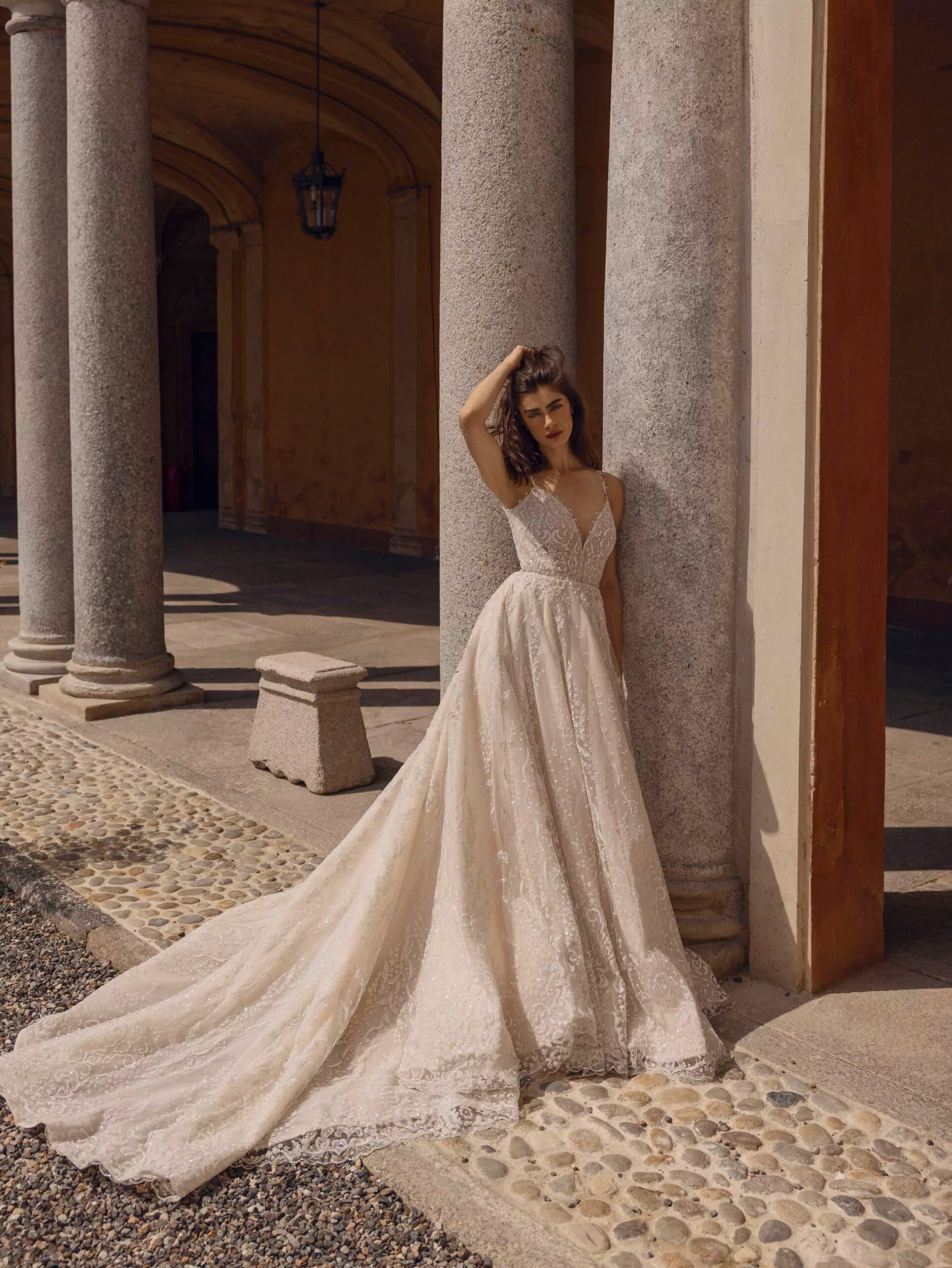 premium lace wedding dress Dahlia Elegant Lace Wedding Dress