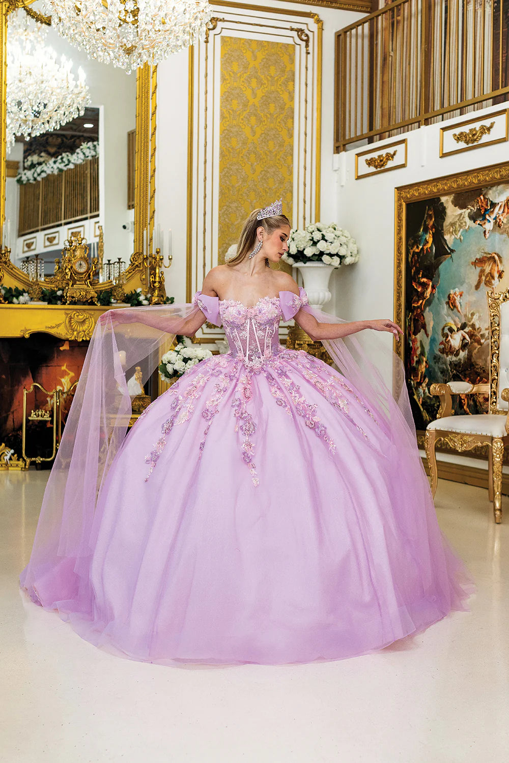 white christmas dresses Amethyst Corset & Bustle Gown Set | Gothic wedding dress main image 1