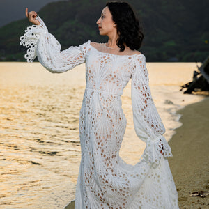 boho mermaid wedding dress