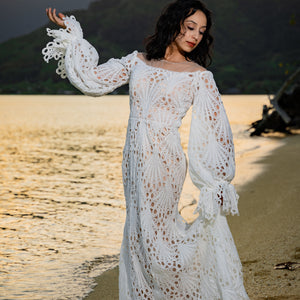 boho mermaid wedding dress