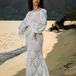boho mermaid wedding dress