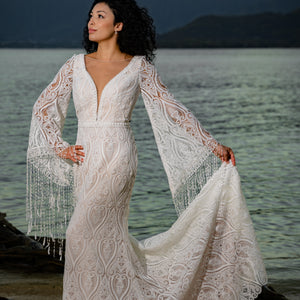 wedding dress with long sleeves
