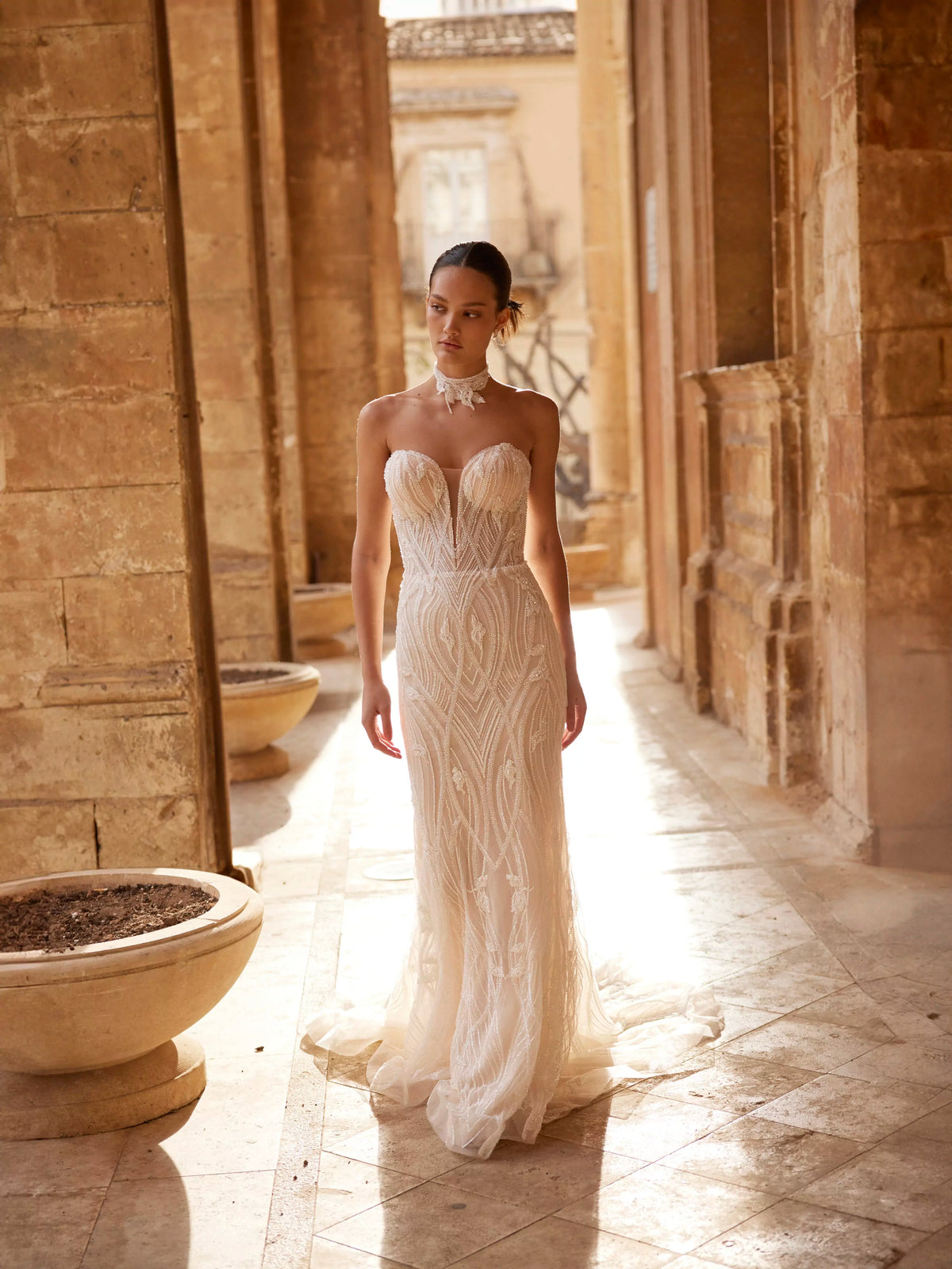 Ricca Sposa Silk Lace Illusion Neckline Wedding Dress 20 Ricca Sposa Silk Lace Illusion Neckline Wedding Dress 20