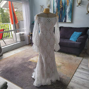 boho mermaid wedding dress