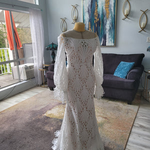 boho mermaid wedding dress