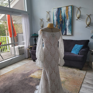 boho mermaid wedding dress