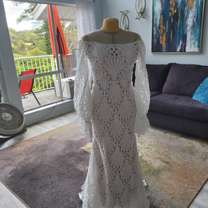 boho mermaid wedding dress
