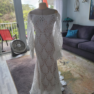 boho mermaid wedding dress