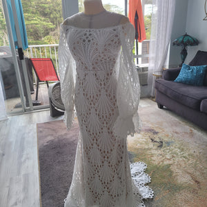 boho mermaid wedding dress