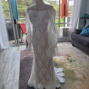 boho mermaid wedding dress