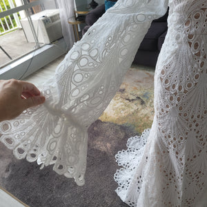 boho mermaid wedding dress