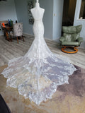 Beaded Lace Mermaid Custom Made Wedding Dress