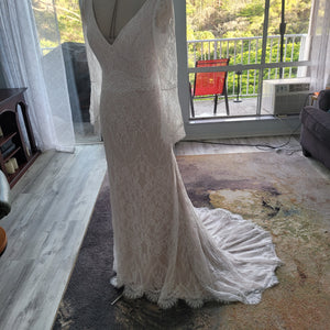 Boho Lace Mermaid Wedding Dress 