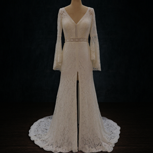 wedding dress with long sleeves