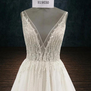 boho beaded wedding dress