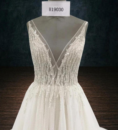 boho beaded wedding dress