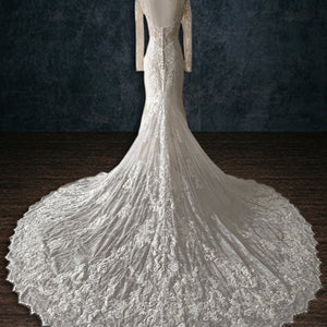 boho beaded lace custom made wedding dress