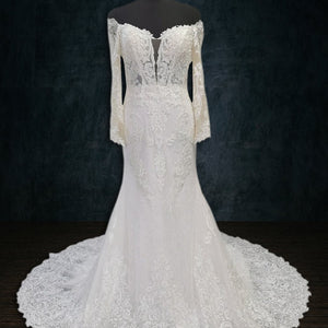 boho beaded mermaid wedding dress