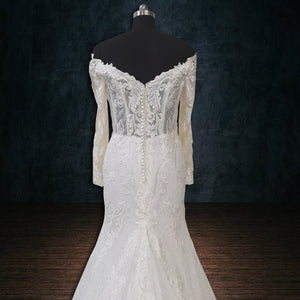 boho beaded mermaid wedding dress