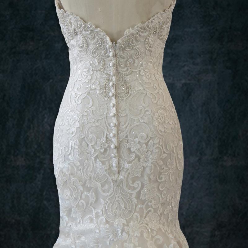 Crystal Beaded Lace Mermaid Wedding Dress | Bespoke Bridal Gown 12 Crystal Beaded Lace Mermaid Wedding Dress | Bespoke Bridal Gown 12