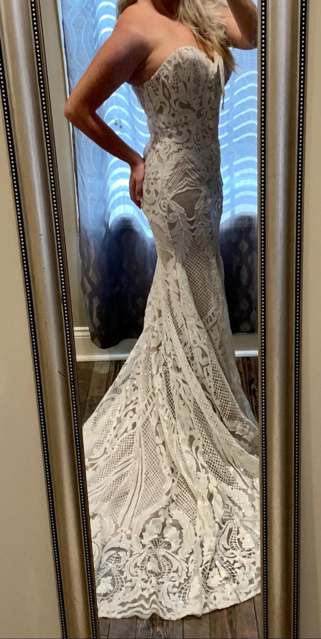 Fully Beaded Sheath Mermaid Wedding Dress | Bespoke Bridal Gown 6 Fully Beaded Sheath Mermaid Wedding Dress | Bespoke Bridal Gown 6