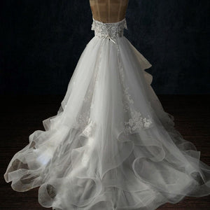 v neck low back wedding dress