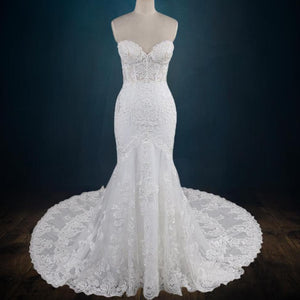 lace bell sleeve wedding dress