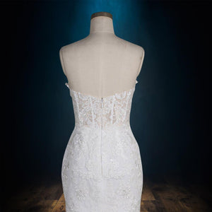 lace bell sleeve wedding dress