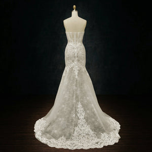 wedding dress with bell sleeves